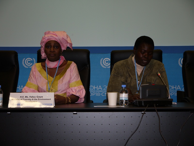 H.E. Fatou Gaye, Minister of Forestry and the Environment, The Gambia; and H.E. Flavia Nabugere Munabaa, Minister of State of Environment, Uganda 