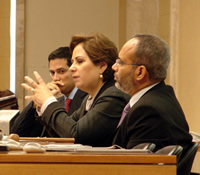 Ambassador Espinosa (centre), Mr. Carlos Lopes (right)