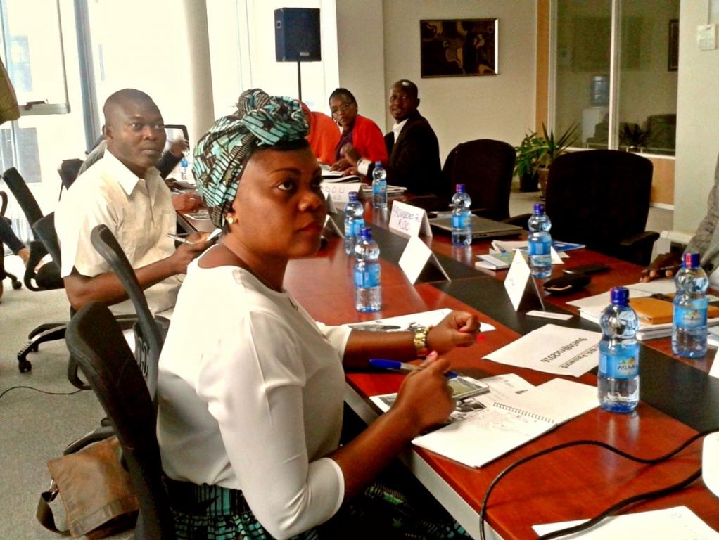 Francophone negotiators during the first sessions of the training held in French