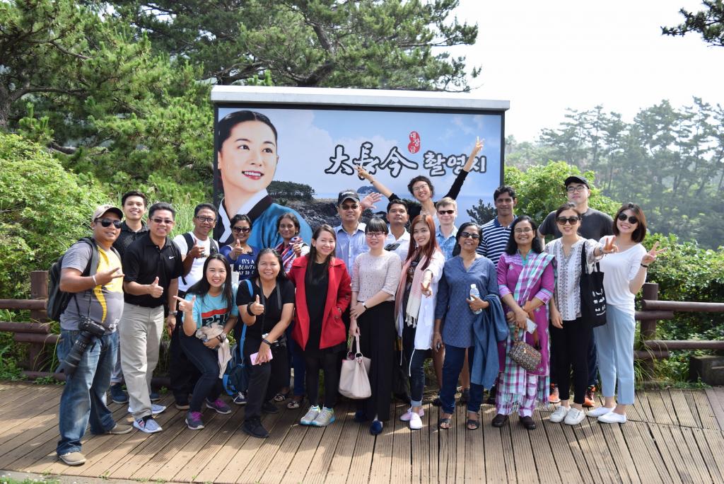 Workshop participants visiting the Jeju Olle Trail Course 7
