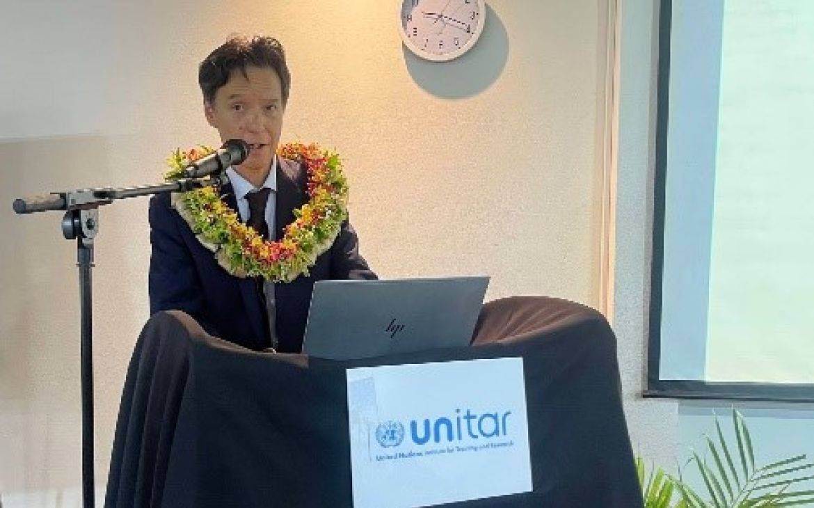  Ambassador of Japan to the Republic of Fiji, Tuvalu and Nauru H.E. Mr. Rokuichiro MICHII  at the UNITAR DRR Fiji Workshop