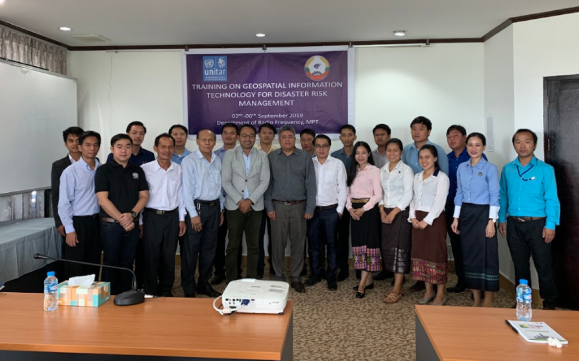 Group photo at UNOSAT’s training in Vientiane, Lao PDR in September 2019