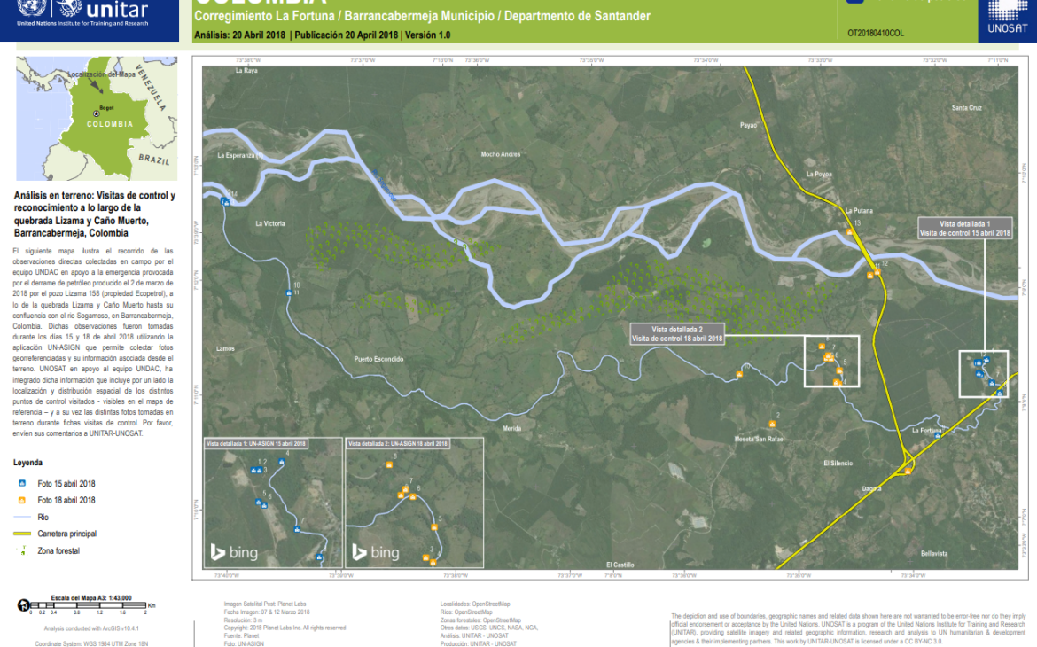 Análisis en terreno: Visitas de control y reconocimiento a lo largo de la quebrada Lizama y Caño Muerto, Barrancabermeja