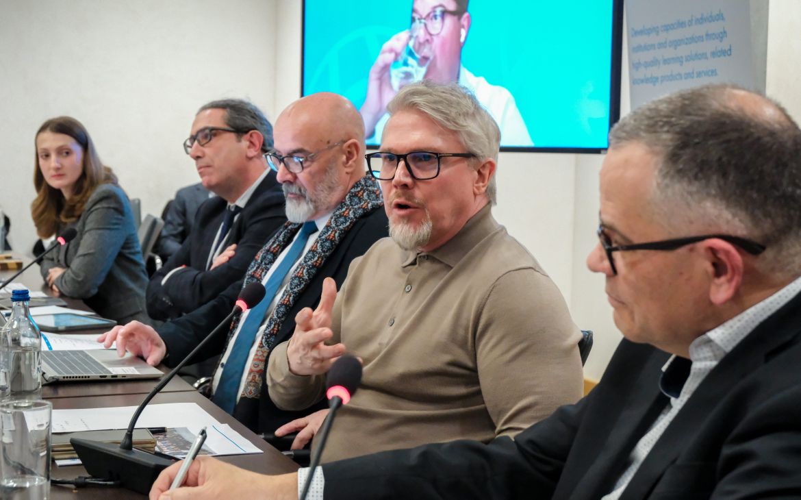 Speakers and participants engaged in discussion during the UNITAR Executive Diploma in Sports Diplomacy.