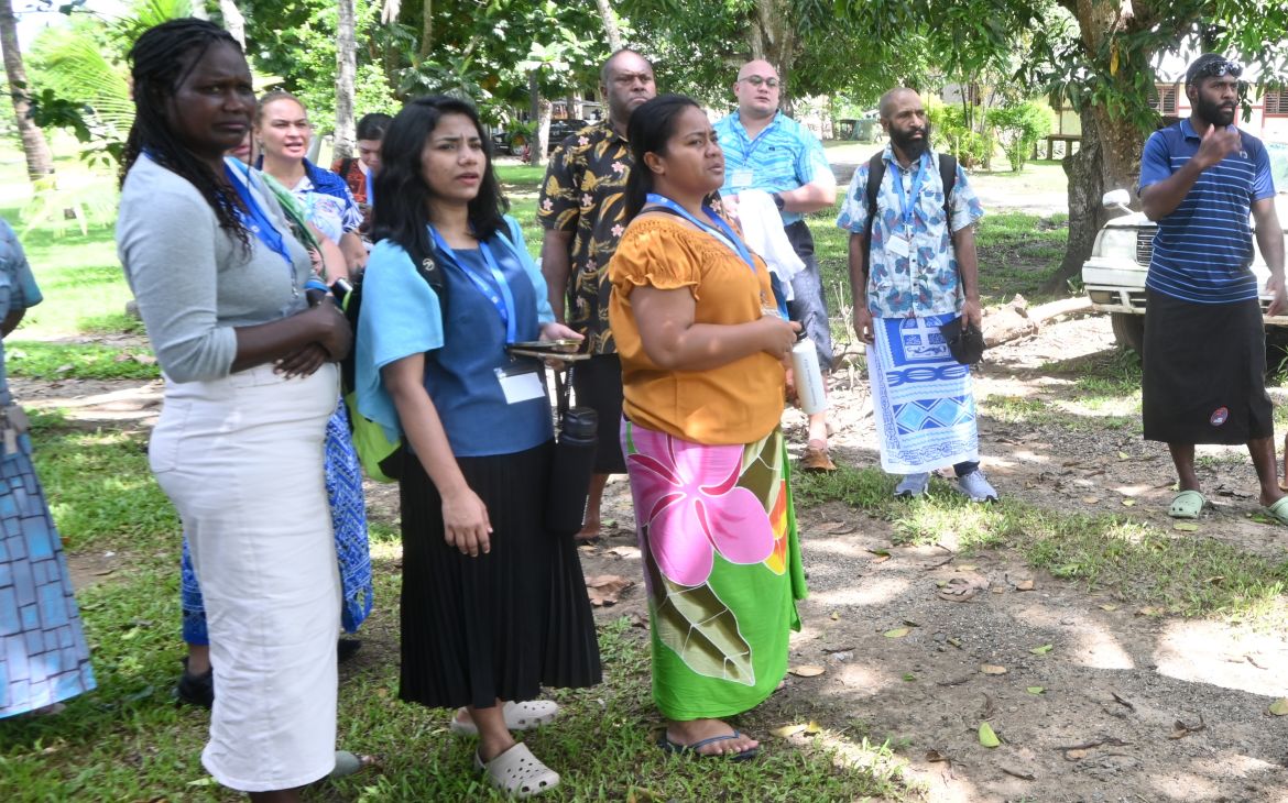 Participants at the UNITAR DRR Fiji Workshop Study Tour