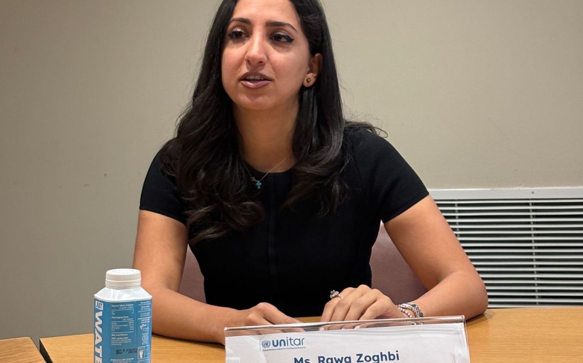 Ms. Rawa Zoghbi sharing her insights as an Election Officer