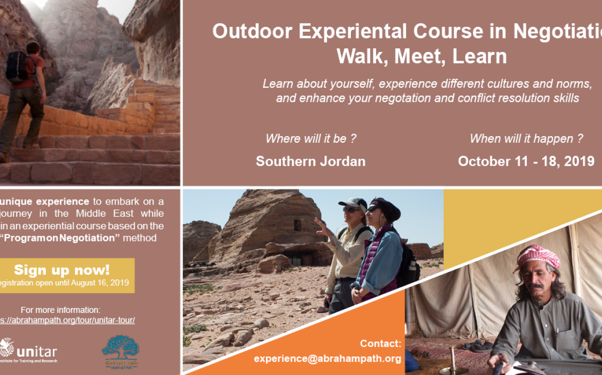 OUTDOOR EXPERIENTIAL COURSE IN NEGOTIATION IN SOUTHERN JORDAN OUTDOOR EXPERIENTIAL COURSE IN NEGOTIATION IN SOUTHERN JORDAN