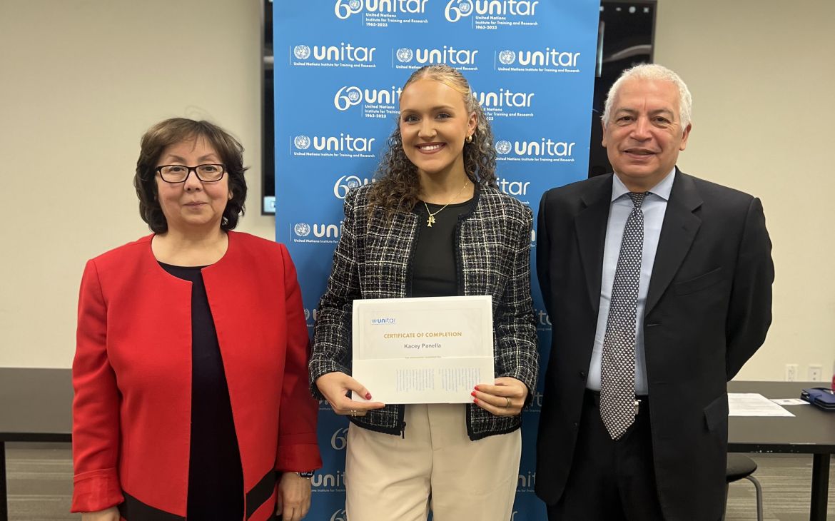 Kacey Panella, GDI Fellow with Amb. Marco Suazo and Ms. Larisa Schelkin