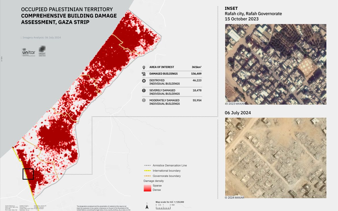 From Space to Humanitarian Response: OCHA Opt and UNOSAT Collaborative Efforts in Gaza