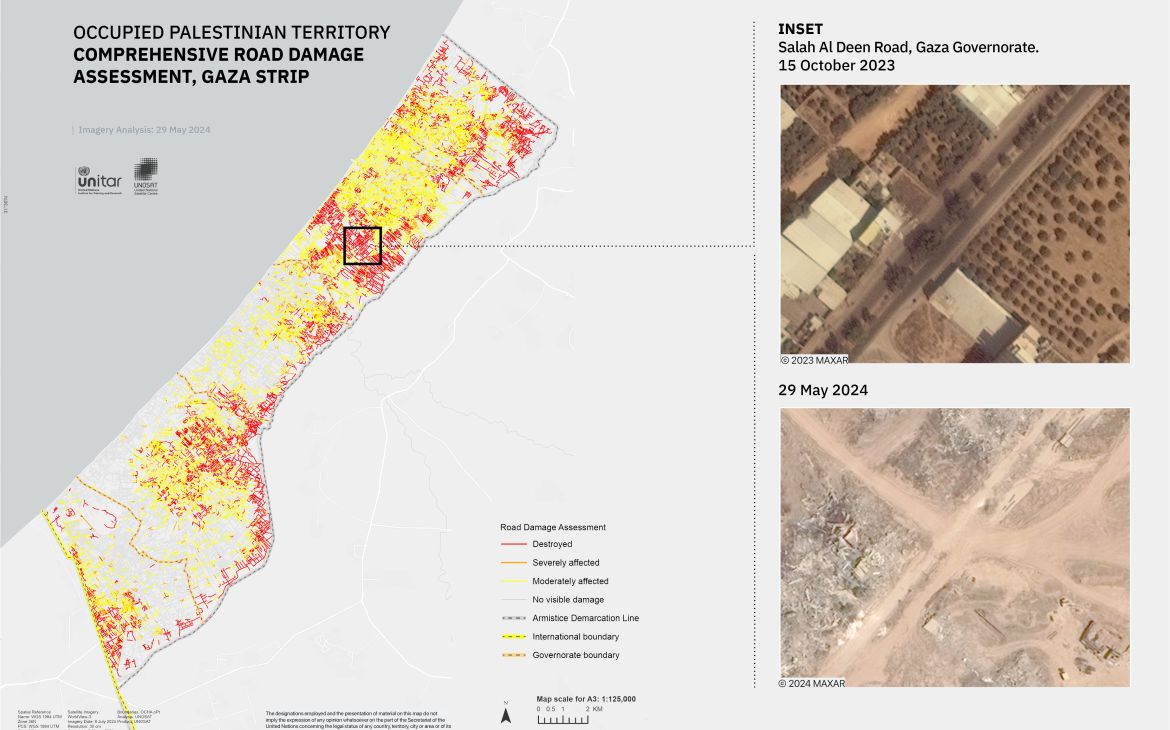 From Space to Humanitarian Response: OCHA Opt and UNOSAT Collaborative Efforts in Gaza