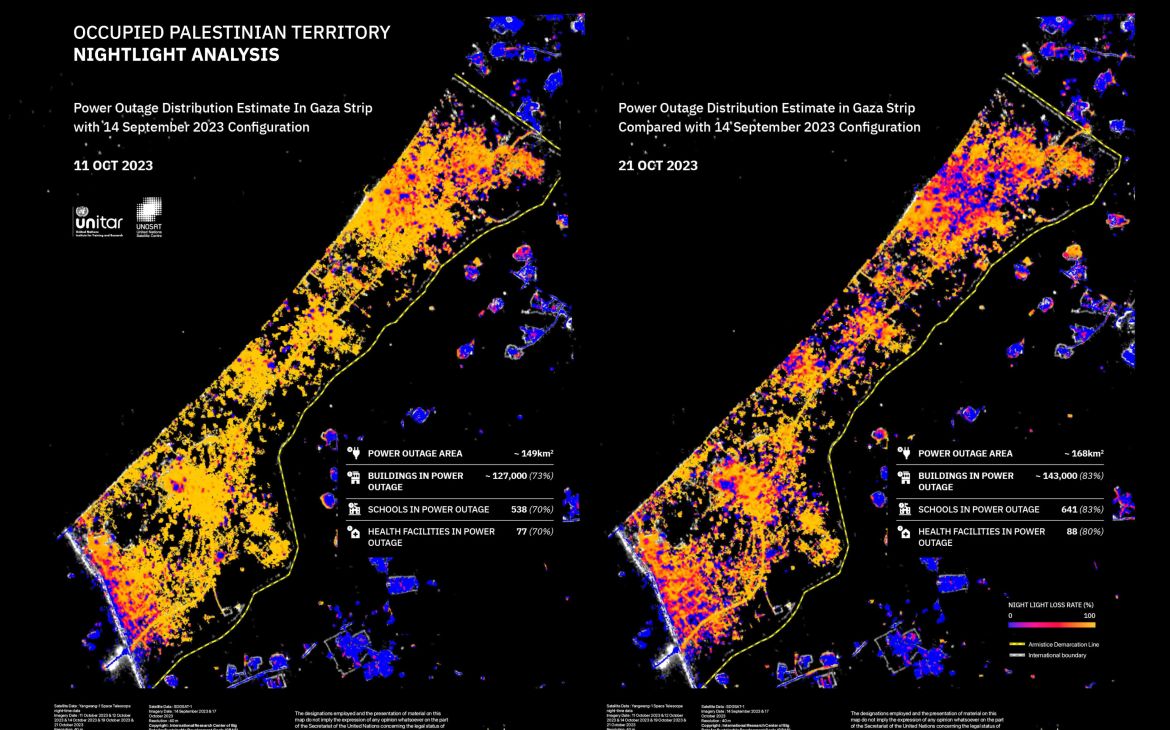 nightlight analysis UNOSAT