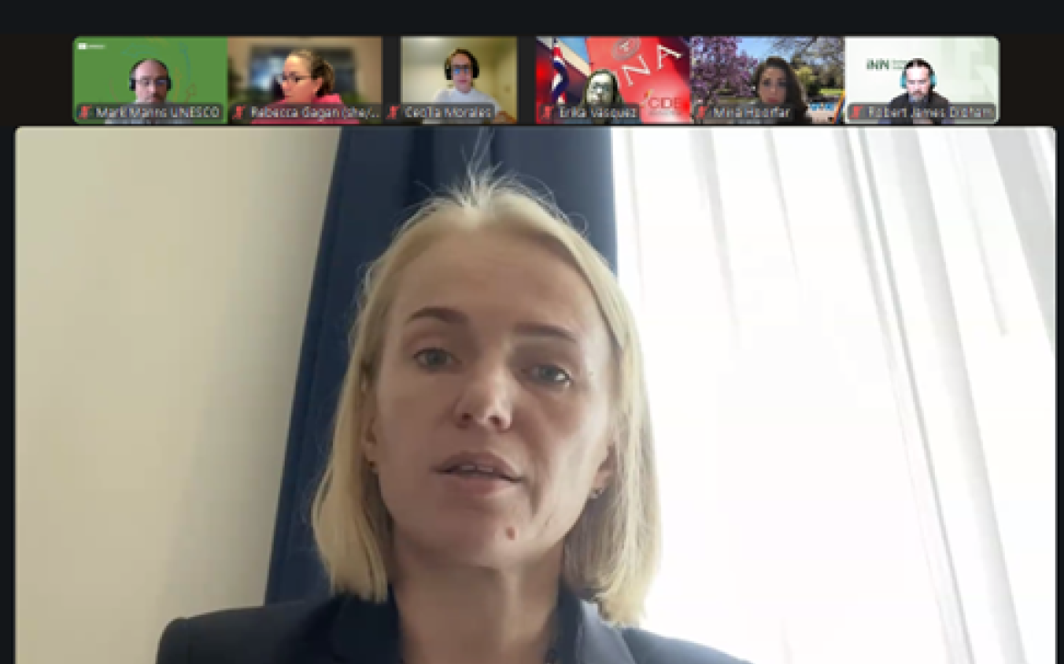 Elena Proden, UNITAR, delivering welcoming remarks the participants