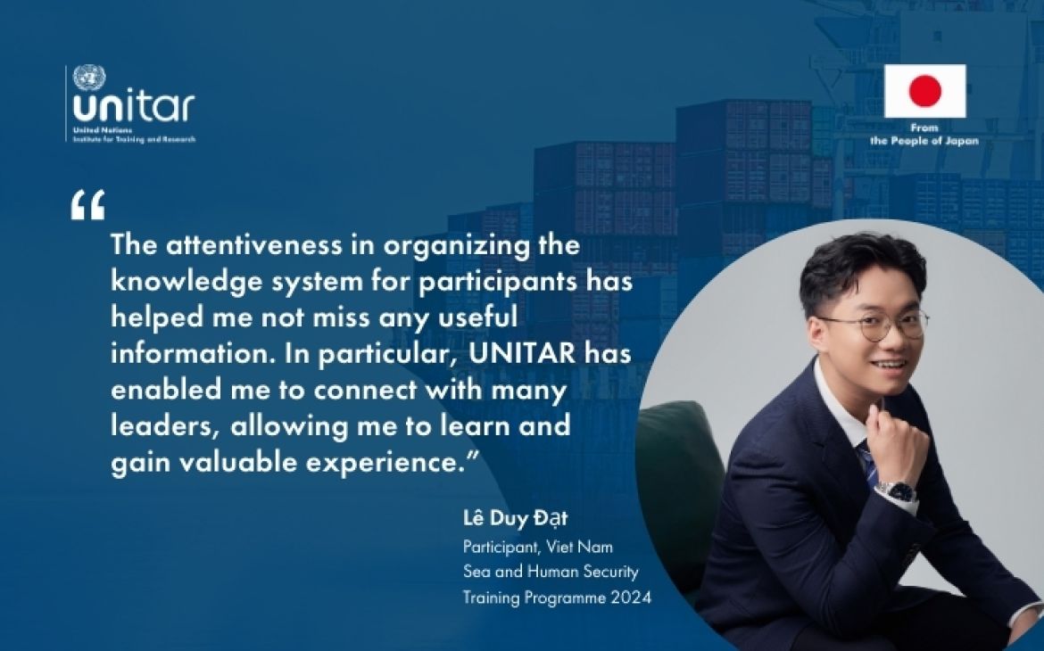 Quote from Lê Duy Đạt, participant of Sea and Human Security Training Programme 2024