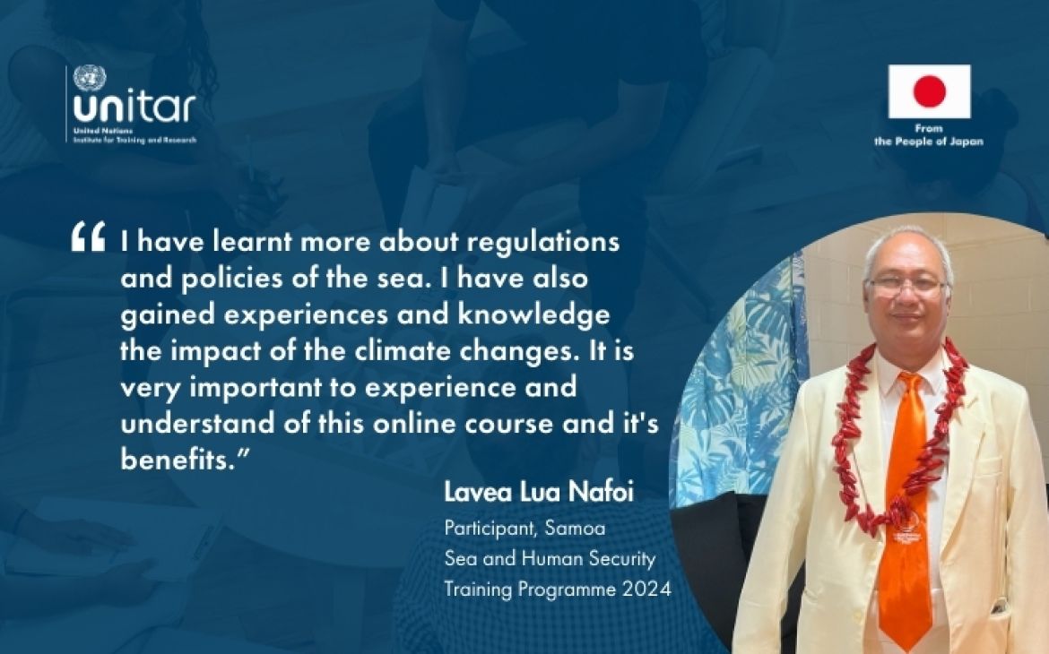 Quote from Lavea Lua Nafoi, participant of Sea and Human Security Training Programme 2024