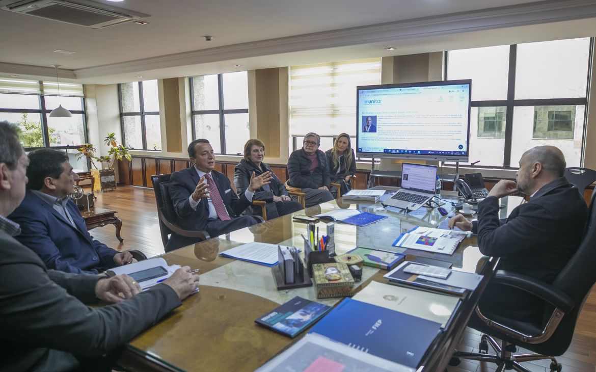 UNITAR and CIFAL Curitiba teams discussing strategic joint initiatives to further the Sustainable Development Goals.