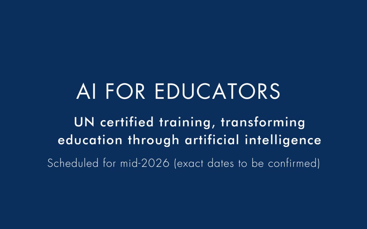 AI for Educators - Scheduled for mid-2026 (exact dates to be confirmed)
