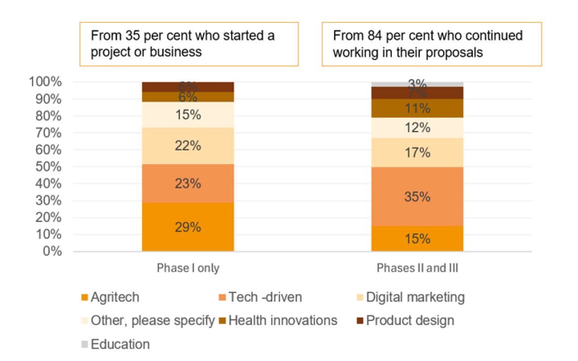 Figure 5 - Areas of participants' projects / businesses	