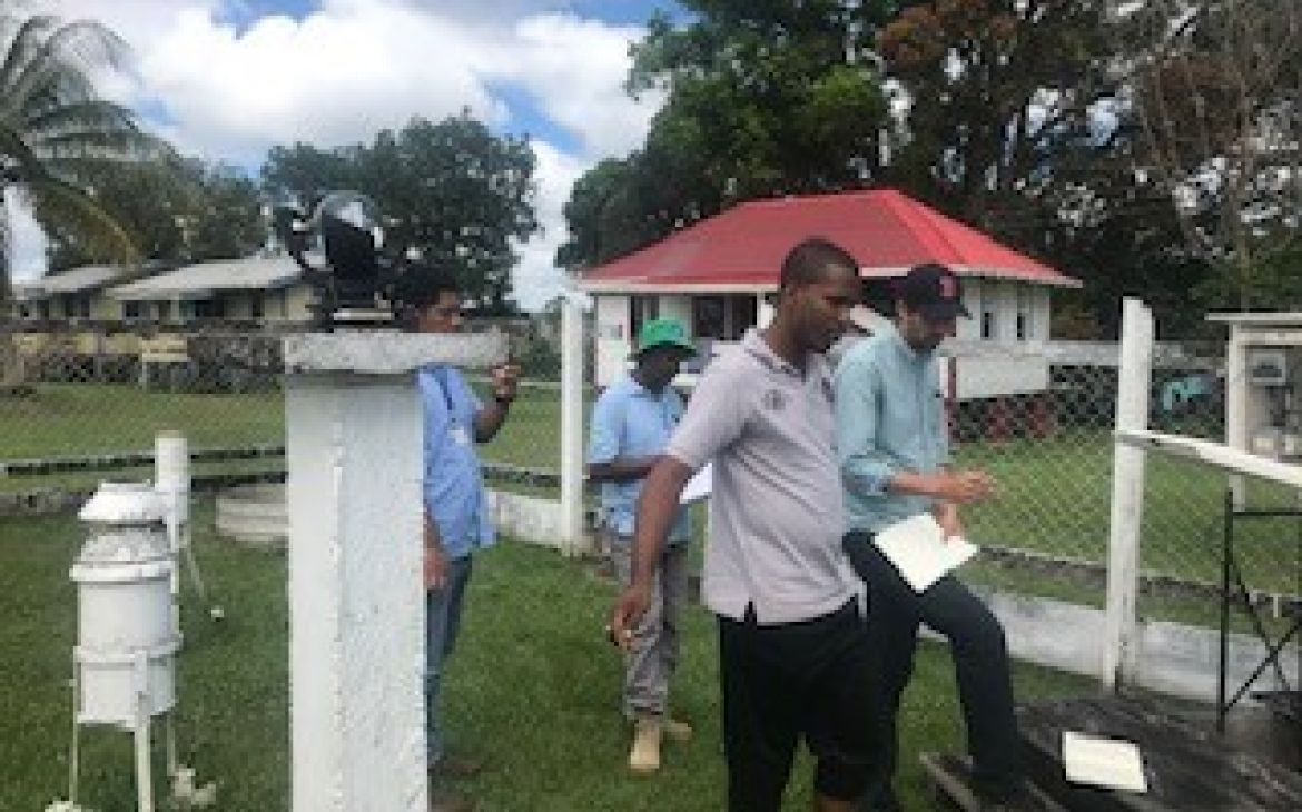 Hydromet weather stations were observed during the field visit to Kamarang