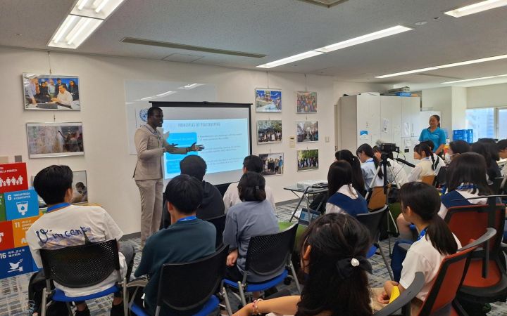 Photo of the first session of the UNITAR Hiroshima Youth Ambassador Programme