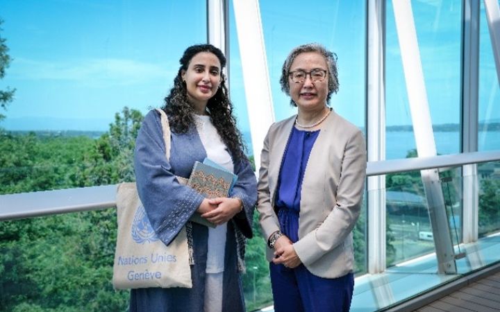 H.H. Princess Abeer S. Al Saud with Ms. Mihoko Kumamoto, Director of the Division for Prosperity