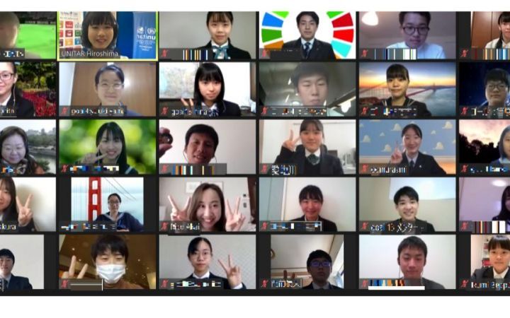 Screenshot of the Youth Ambassadors during a webinar