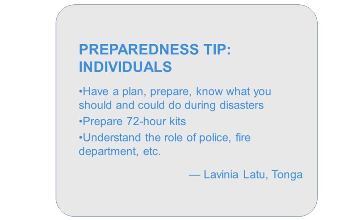 Preparedness Tip: Individuals