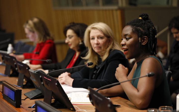 Women during a conference