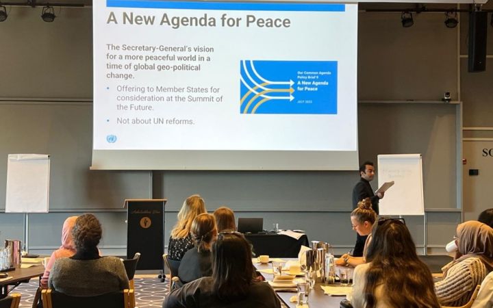 A Programme Fellow from the Secretary-General’s Office presents the New Agenda for Peace