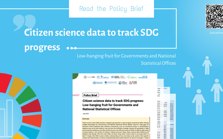 Policy brief: Citizen science data to track SDG progress