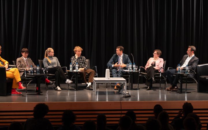 The panel discussion at the No Borders for Climate Action event.