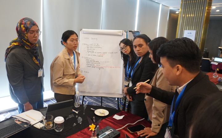 Participants doing group works in the UNITAR Sea and Huma Security Workshop in Jakarta