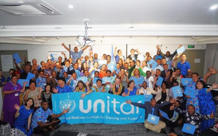 Group photo at the closing ceremony of FOIP workshop in Fiji