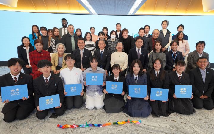 Group photo of the 2024 Hiroshima Youth Ambassadors Programme