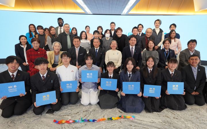 Group photo of the 2024 Hiroshima Youth Ambassadors Programme