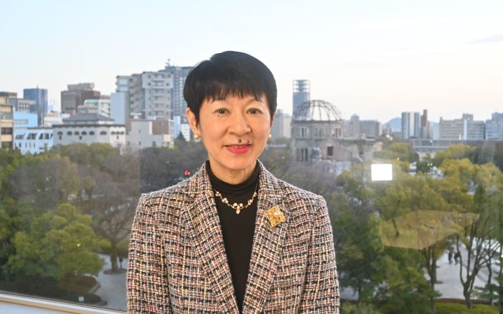 Professor Akiko Yuge at UNITAR Hiroshima Office 