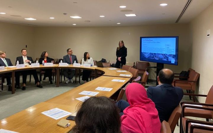 Univ. of Kansas School of Law student presenting on UNDRIP