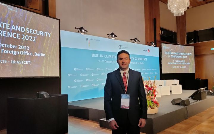 Dr. Sameh Al-Muqdadi at Berlin Climate and Security Conference in 2022