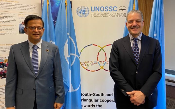 Mr. Nikhil Seth, Executive Director of UNITAR and Mr. Abdel Abdellatif, Director of the UN Office for South-South Cooperation