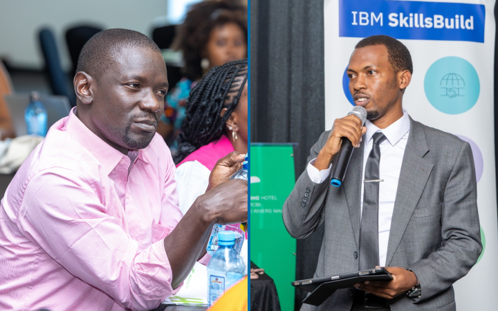 Denis Opio (Left) and Emmanuel Mutabazi (Right)