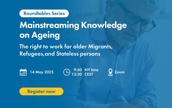 1st Event. "The right to work for older Migrants, Refugees and Stateless Persons"
