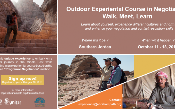 OUTDOOR EXPERIENTIAL COURSE IN NEGOTIATION IN SOUTHERN JORDAN