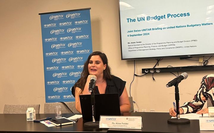 Ms. Alizee Treider, Programme Budget Officer at the Office of Program Planning, Finance and Budget, Department of Management Strategy, Policy and Compliance (DMSPC)
