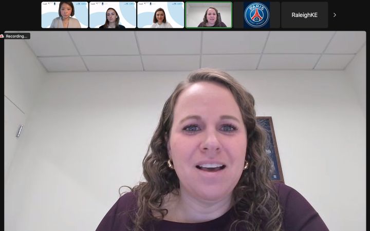Ms Prizeman meets with WiC fellows virtually