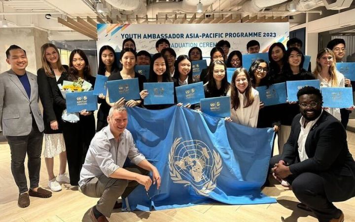 Group photo from past UNITAR Youth Ambassador Asia Pacific Programme