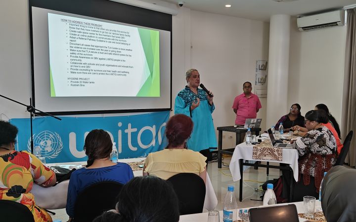Participants joining a lecture in Women's Leadership in Disaster Risk Reduction Programme