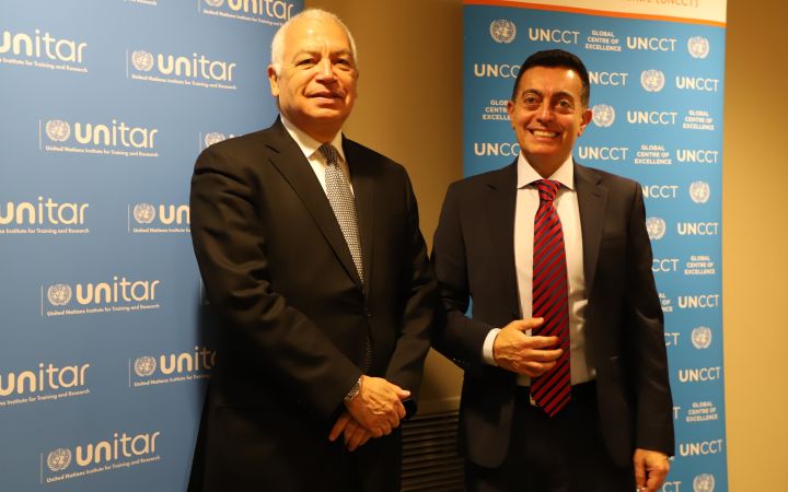 Mr. Mauro Miedico, Director of the United Nations Counter Terrorism Centre (UNCCT) of UNOCT and Mr. Marco Suazo, Head of UNITAR New York Office
