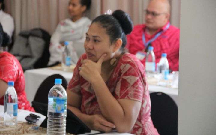 Jewel Luti Leao Tuitama participanting the UNITAR DRR training program.