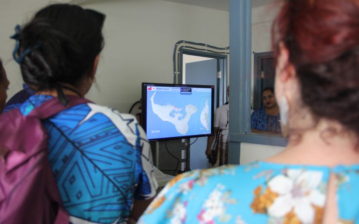 Past participants from Women’s Leadership in Tsunami-based Disaster Risk Reduction Training Programme doing a study visit on early waring system.
