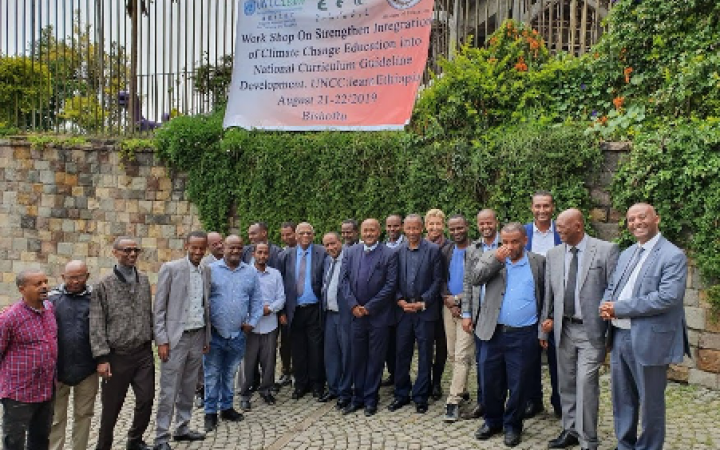 Experts from the EFCCC and Curriculum Development and Implementation Directorate (Ministry of Education) with at the first consultative workshop in August 2019, Bishoftu, Ethiopia.  