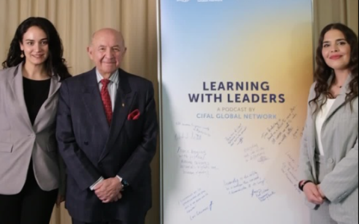 H.E. Ambassador Luis Gallegos	with Learning with Leaders team